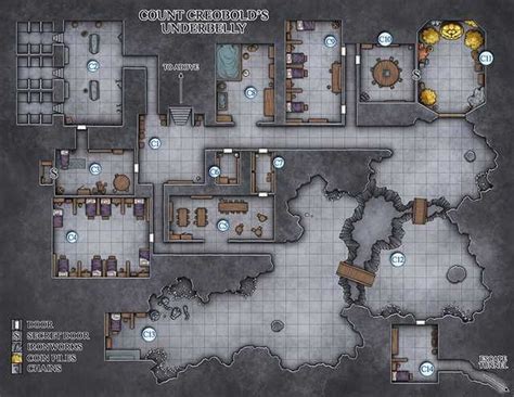 A dungeon in the golden apple campaign. OC I sprung for a fancy underground lair for our ...