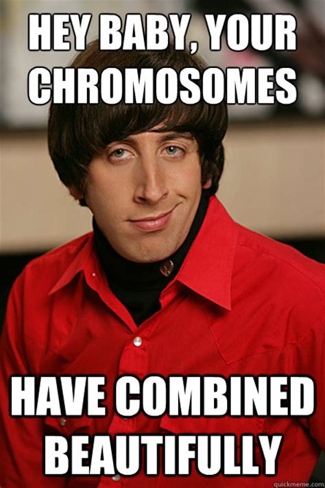 Hey Baby Your Chromosomes Have Combined Beautifully Pickup Line