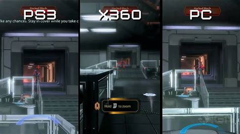 Mass Effect 2 Ps3 Vs 360 Vs Pc Graphics Comparison Youtube