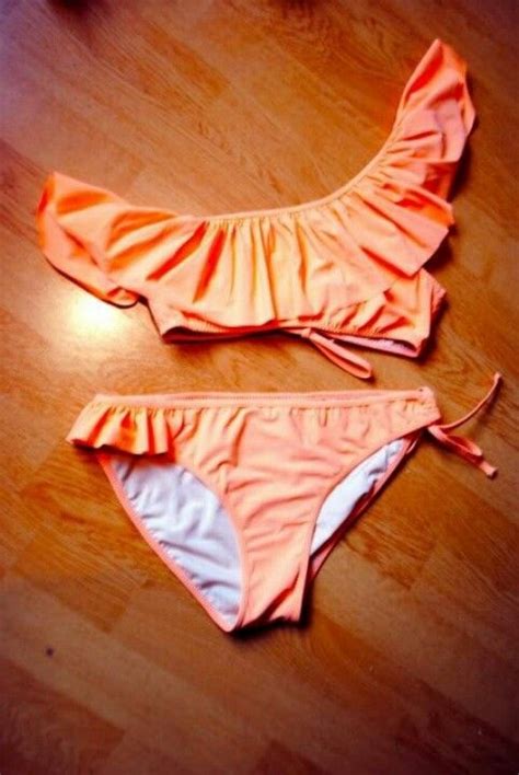 peach bathing suit fashion summer fashion style