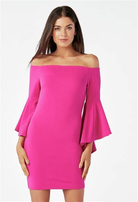 Justfab Off Shoulder Ruffle Dress Womens Pink Size Xs Ruffle Dress Pink Dress Dress Outfits