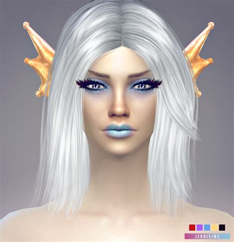 Jennisims Downloads Sims 4 Accessory Mermaid Ears Male