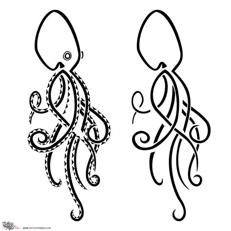 Octopus Love For The Sea Octopus Sea Original Tribal Tattoo Design