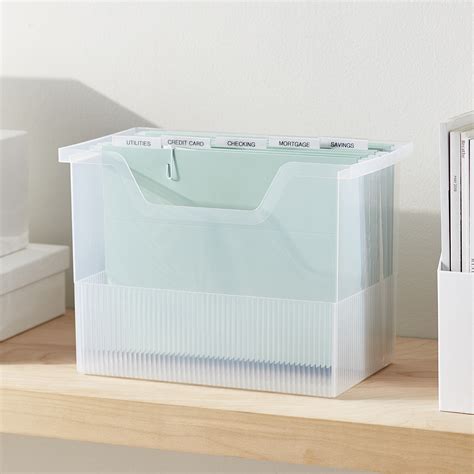 Clear Hanging File Box The Container Store