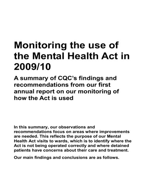 Mental Health Act Annual Report 200910 Large Print