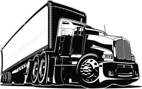 Royalty Free Cartoon Of A Diesel Truck Clip Art Vector Images