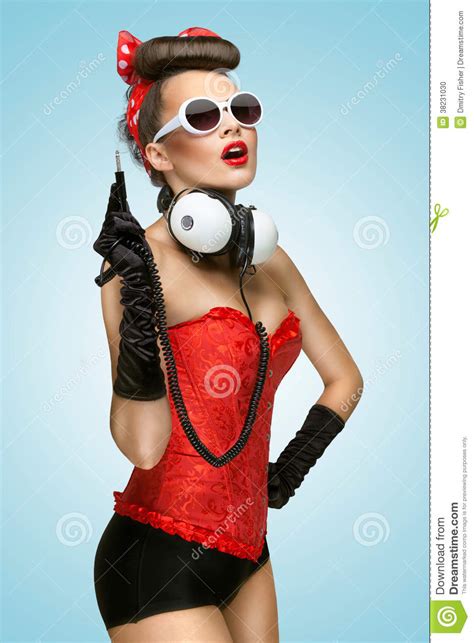 Pin Up Party Stock Photo Image Of Headphones Entertainment 38231030