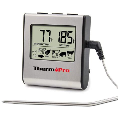 Thermopro Tp 16 Large Lcd Cooking Food Meat Thermometer For Smoker Oven