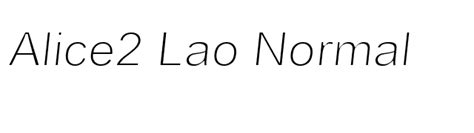 Alice2 Lao Normal Font