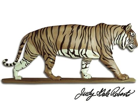 Walking Tiger Scroll Saw Intarsia Pattern