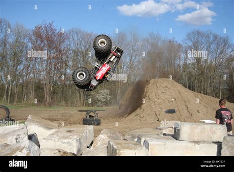 Monster Truck Ghost Ryder Attempting A Flip At The Vermonster 4x4 Rally