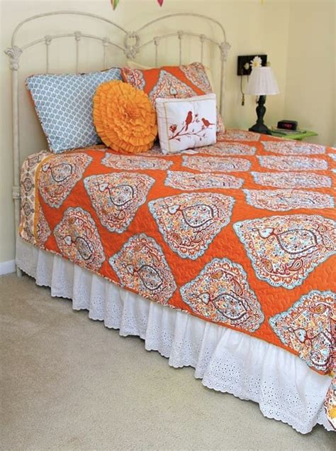 Use A Strong Colour On The Bedspread For Impact Cheap Bedding Headboards For Beds Beautiful