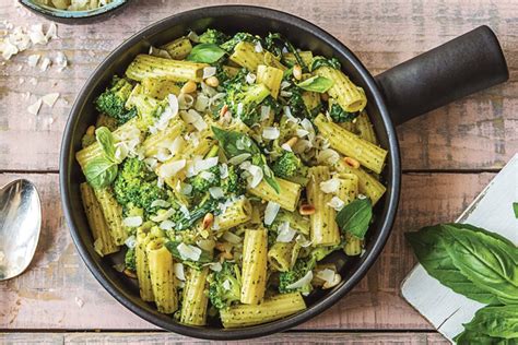 Pesto Pine Nut And Parmesan Rigatoni Recipe Hellofresh