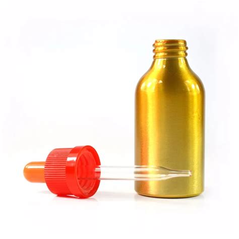 1oz 30ml Printed Color Aluminum Dropper Bottle With Childproof Dropper