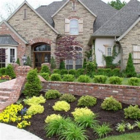 Landscape Flower Beds In Front Of House Image To U