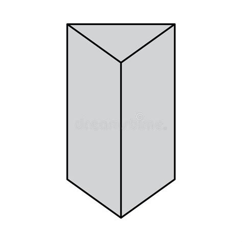 Triangular Prism Geometric Shape Stock Vector Illustration Of