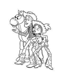 Printable disney toy story forky coloring pages forky is the tritagonist of the 2019 disney pixar computer animated feature film toy story 4 and later the titluar protagonist of his own disney mini series forky asks a question. Coloriage DISNEY - Toy Story 2 - Jessie et Pile-Poil ...
