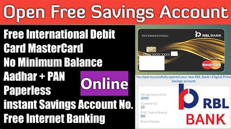 You can set a limit to your swiftpaycard card and this allows you. Open RBL Bank Account | Free International Debit Card | Instant Saving Account | INB | RBL | Aad ...