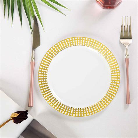 Hard Plastic 8 Plates With Rim Party Wedding Catering Disposable