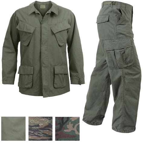 Vietnam Jungle Fatigues Military Uniform Vintage Army Bdu Ripstop