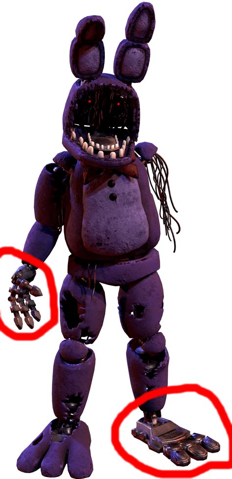 Notice That Both Withered Bonnie And Nightmare Bonnie Are Missing Fur