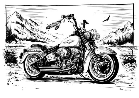 harley davidson bikers choice 99seconds adi gilbert motorcycle drawing harley davidson
