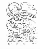 Nursery Coloring Rhyme Rhymes Mother Goose Children Chicks Printable Stories Classic Getcolorings Honkingdonkey sketch template
