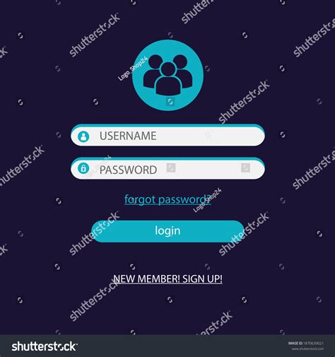 Login Form Template Free Vector Stock Vector Royalty Free 1870639021