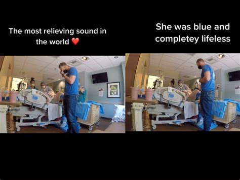 Delivery Room Camera Captures Fathers Emotional Reaction To Wifes