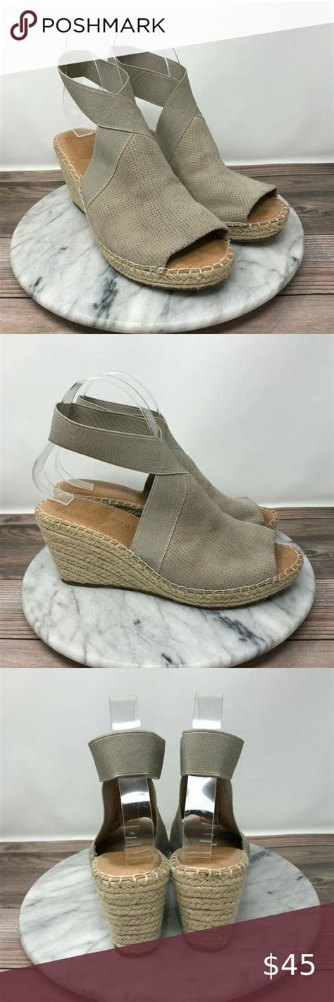 Gentle Souls Colleen Beige Espadrille Wedges Beige Espadrilles