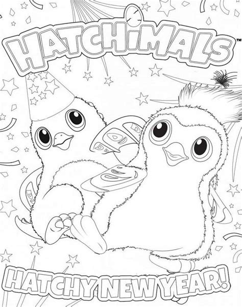 Free printable jojo siwa coloring pages. Printable Happy New Year Hatchimals Coloring Pages