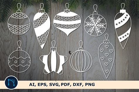 Christmas Balls Ornaments Svg Bundle Graphic By Ngised · Creative Fabrica