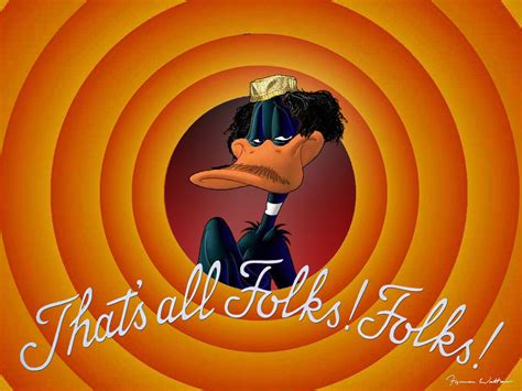 The End Sign Gaddaffy Duck Thats All Folks Folk Happy Colors