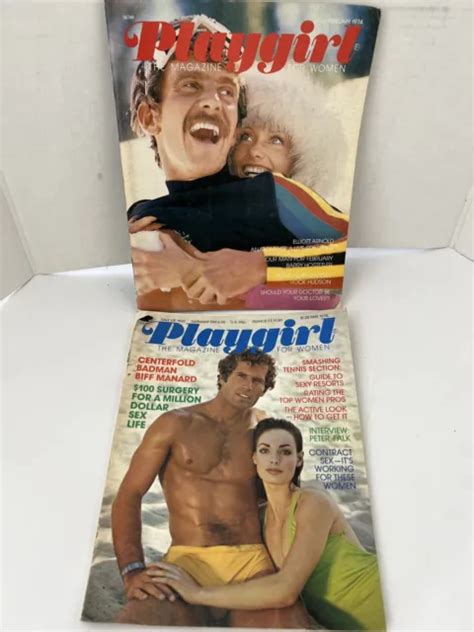 Vintage Playgirl April 1974 Actor Peter Lupus And Playgirl October 1975