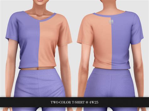 4w25 Two Color T Shirt The Sims 4 Download Simsdomination
