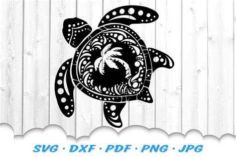 Layered Turtle Mandala Svg Free Dxf Include