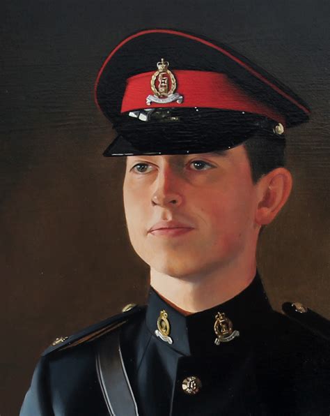 After Sandhurst Commissioned Oil Painting Of British Army Officer