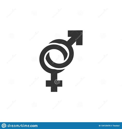 Gender Icon Flat Stock Vector Illustration Of Goal 134125470