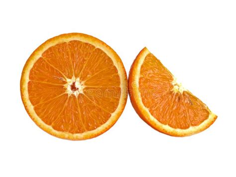Slice Of Orange Fruit Isolated On White Background Stock Image Image