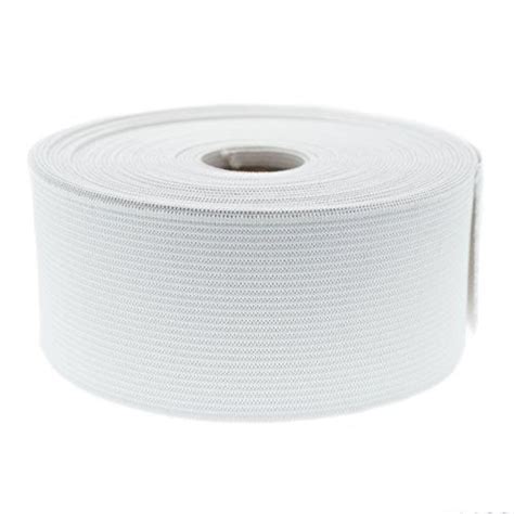 Knitted Elastic Full Roll 50 Yards Various Widths 2 50 Yards White