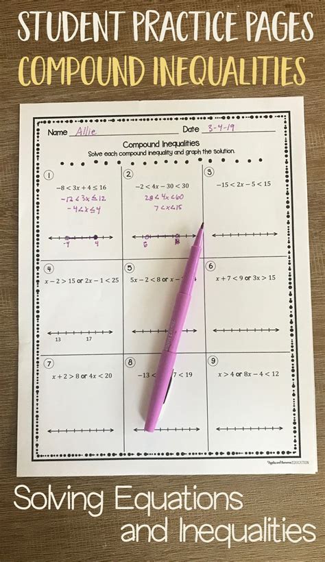 Consider a system of inequalities consider inequality in two variable 1. Compound inequalities - perfect practice for Algebra 2 students. Includes teacher answer keys ...