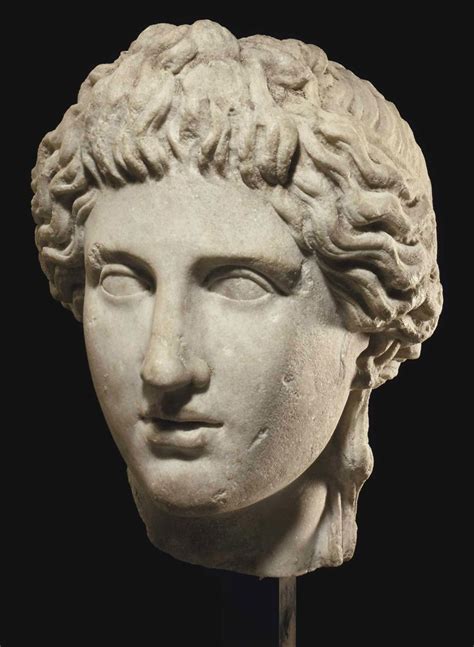 A Roman Marble Head Of Apollo Circa 1st 2nd Century Ad Sculpture Head