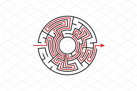 Circular Maze Puzzle Game Labyrinth By Sunny On Creativemarket In