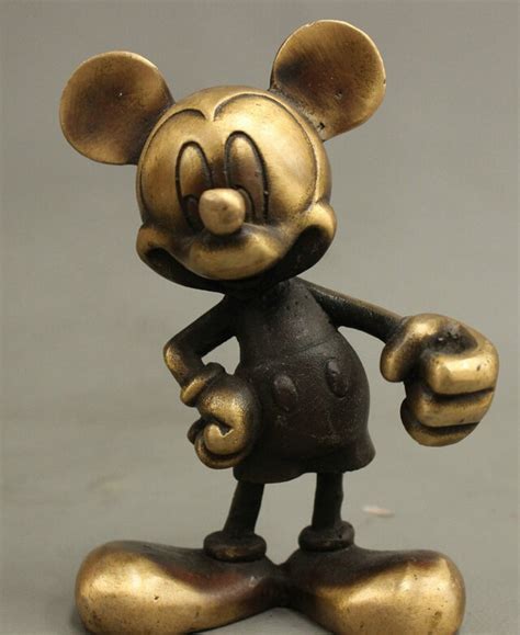 S2313 Chinese Bronze Cartoon Character Lovely Mickey Mouse Statue