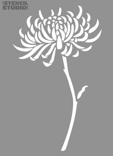 Quill Chrysanthemum Flower Stencil Flower Stencil Flower Stencil