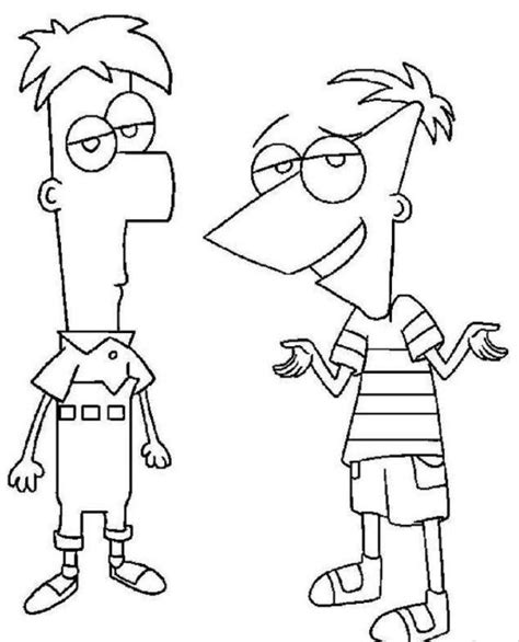 Printable Phineas And Ferb Coloring Pages To Print And Color Print