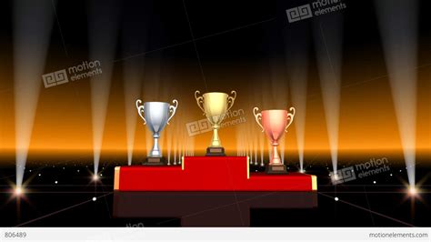 Podium Prize Trophy Cup Aa3 Hd Stock Animation 806489