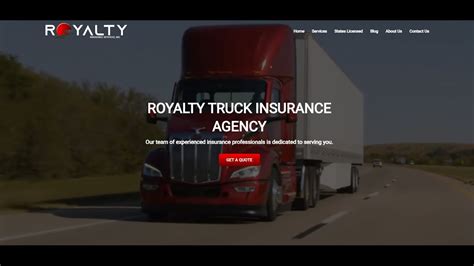 Royalty Truck Insurance We Will Get You Back On The Road Youtube