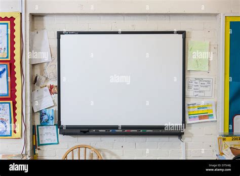 Interactive Whiteboard In Primary School Classroom Stock Photo Alamy