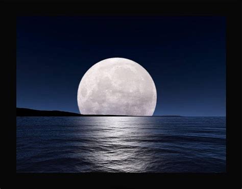 Big Moon Moon Sky Night Ocean Hd Wallpaper Peakpx